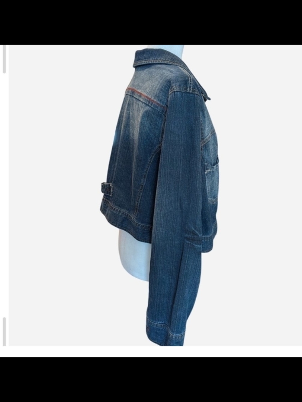 Venezia Indigo Blue Cropped Denim Jacket - Picture 5 of 7